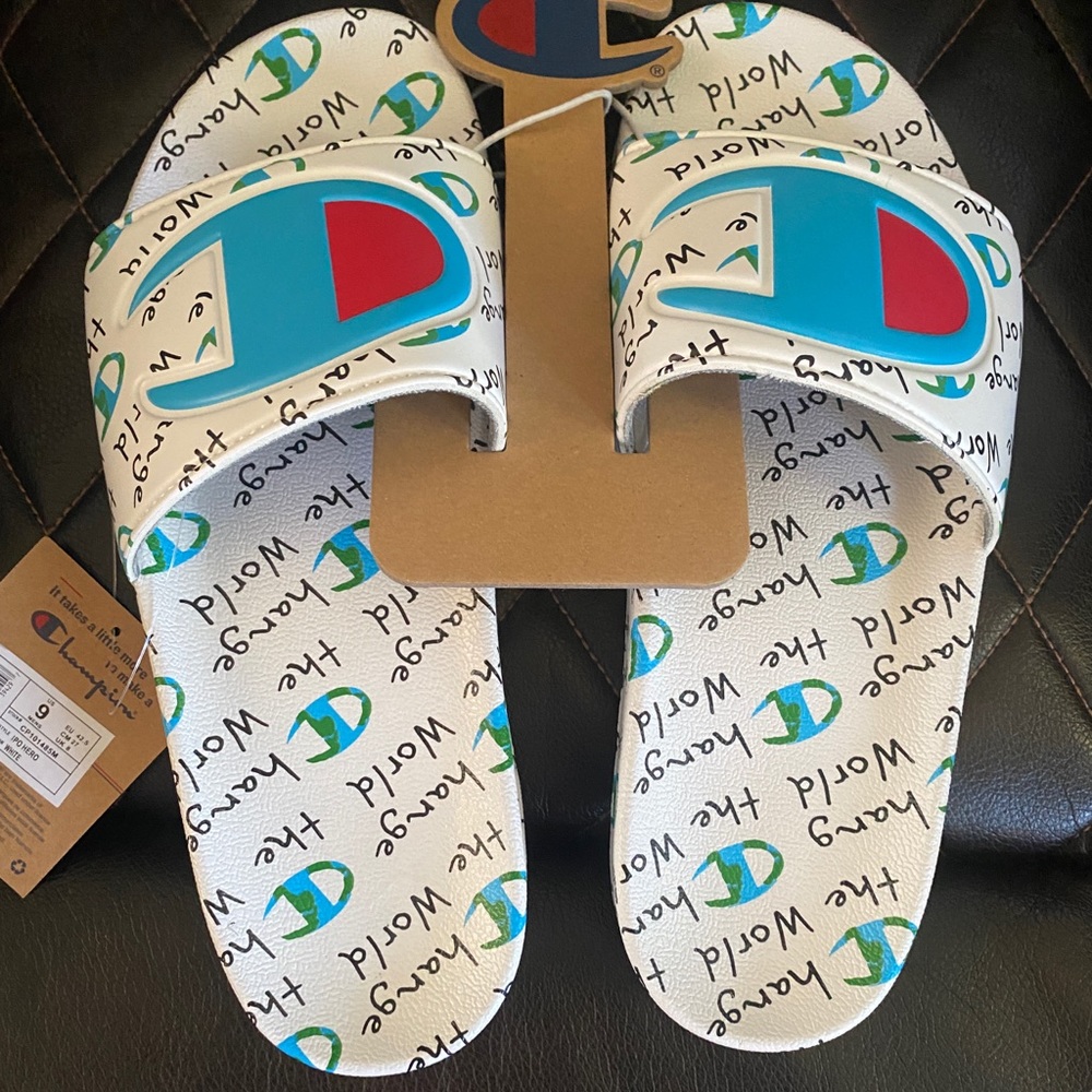 Champion white sandals